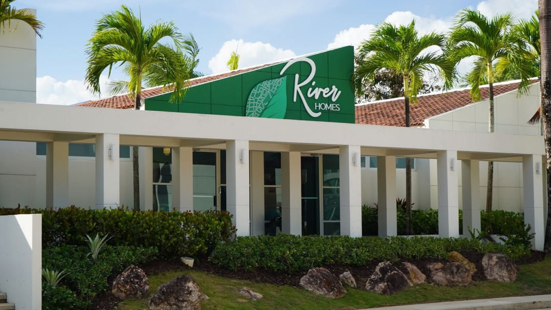 photo of branded River Homes offices