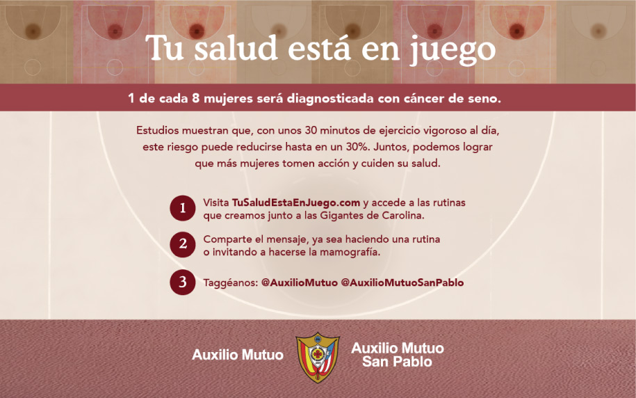 a graphic with information about the Tu Salud está en Juego campaign